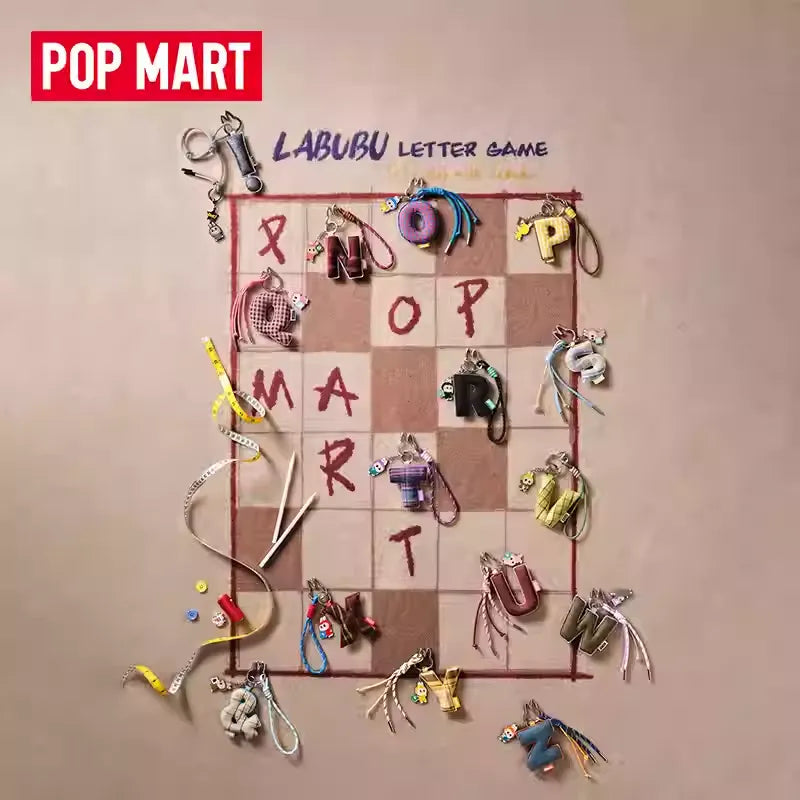 POPMART POP MART THE MONSTERS Heart password series Letter pendant blind box LABUBU MINI LABUBU LABUBU V4