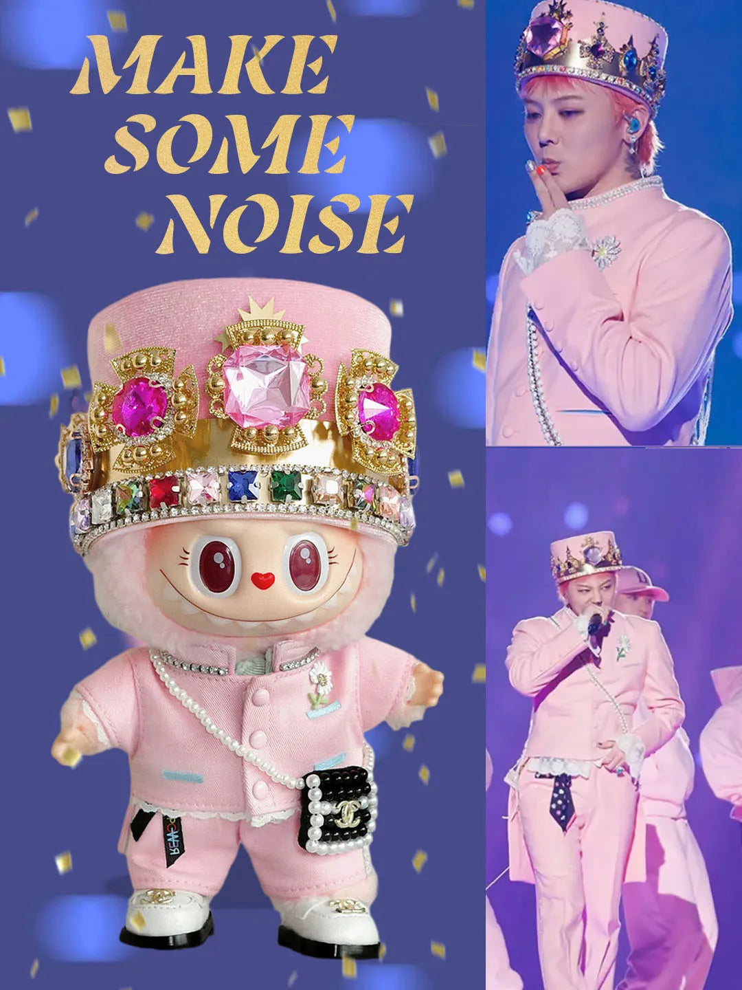 LABUBU Clothes G-Dragon Pink Outfit at MAMA