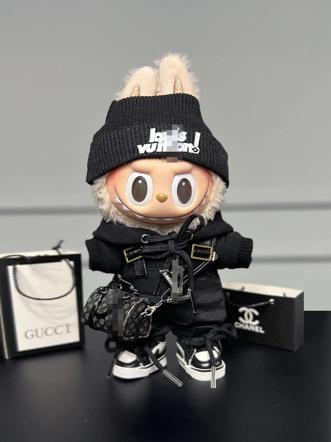 LBUBU Clothes LV Black Chic Overalls Outfit
