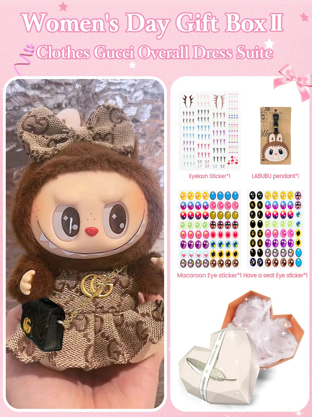LABUBU Clothes Gucci Overall Dress Suite