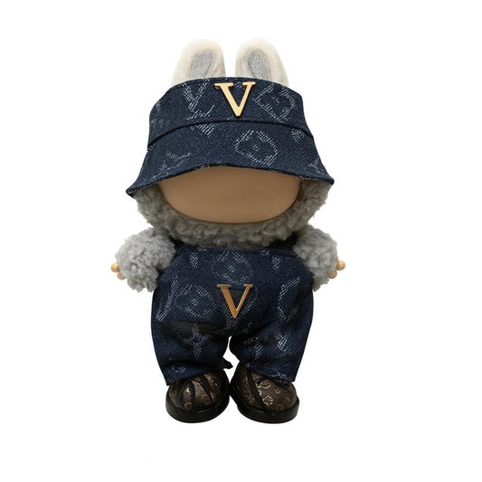 Doll Clothes & Accessories For 6.7 Inch Labubu doll (No doll),5-Piece Chic Exquisite Clothes Outfit with accessories