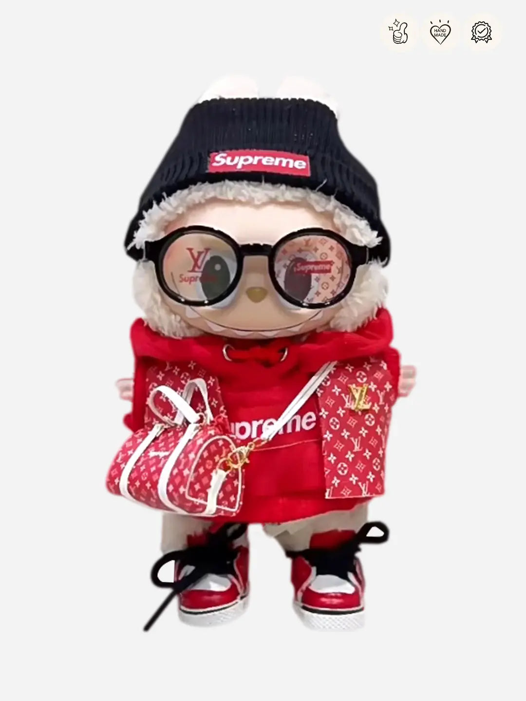 LABUBU Clothes LV Red Chic Explorer