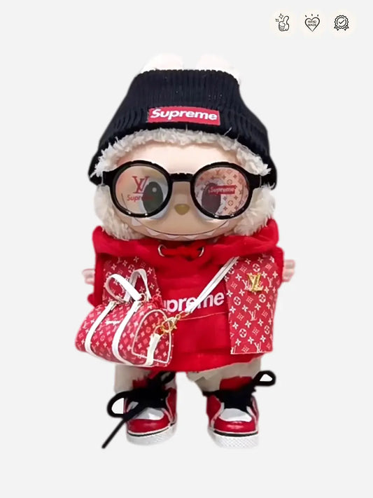 LABUBU Clothes LV Red Chic Explorer
