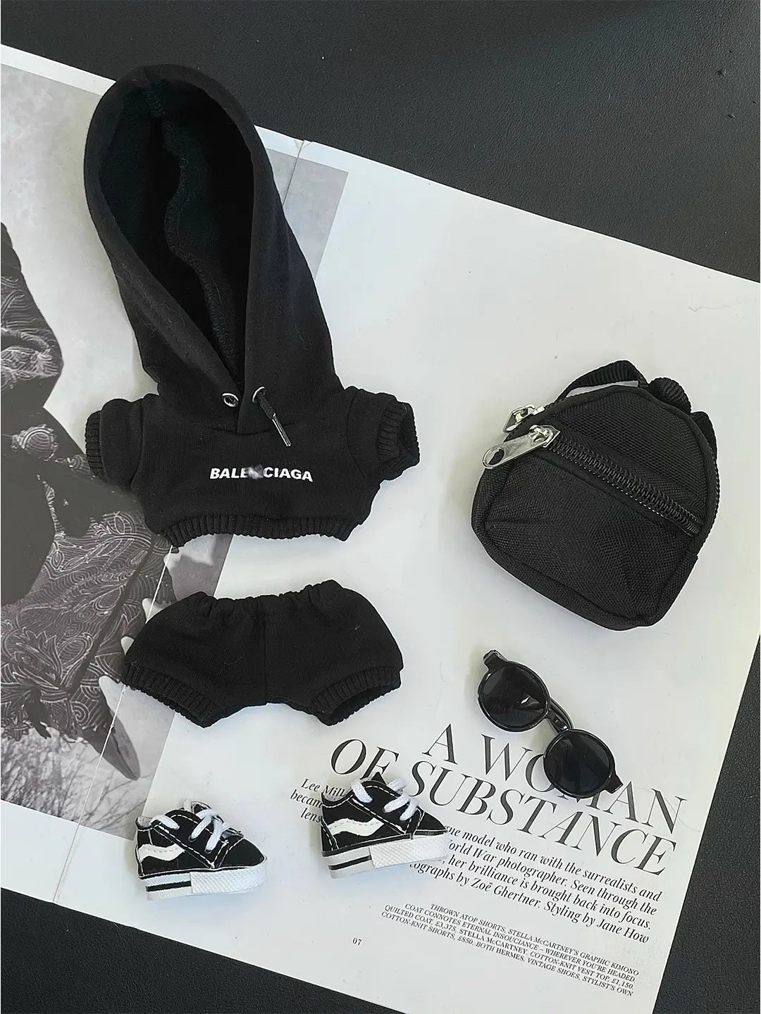 LABUBU Clothes Balenciaga Black Hoodie Outfit