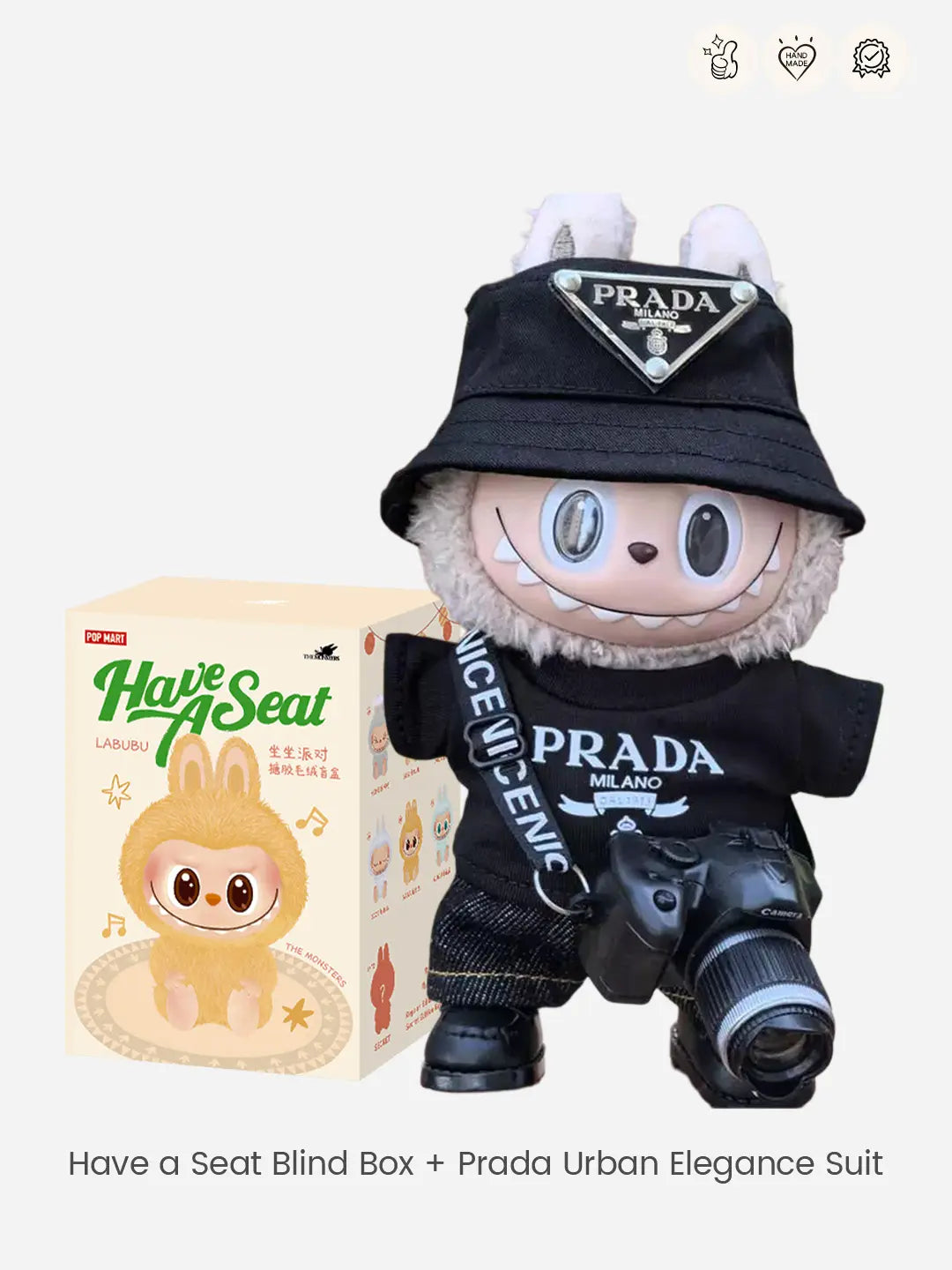 LABUBU Outfits Prada Black T-shirt