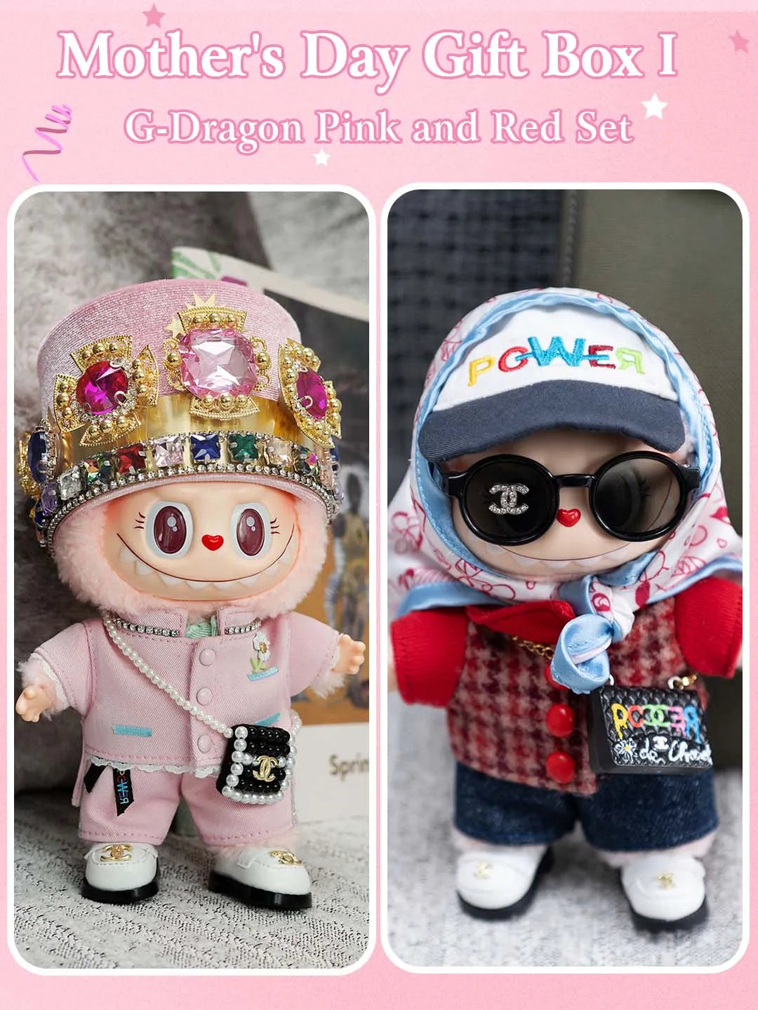 LABUBU Clothes G-Dragon Pink Outfit at MAMA