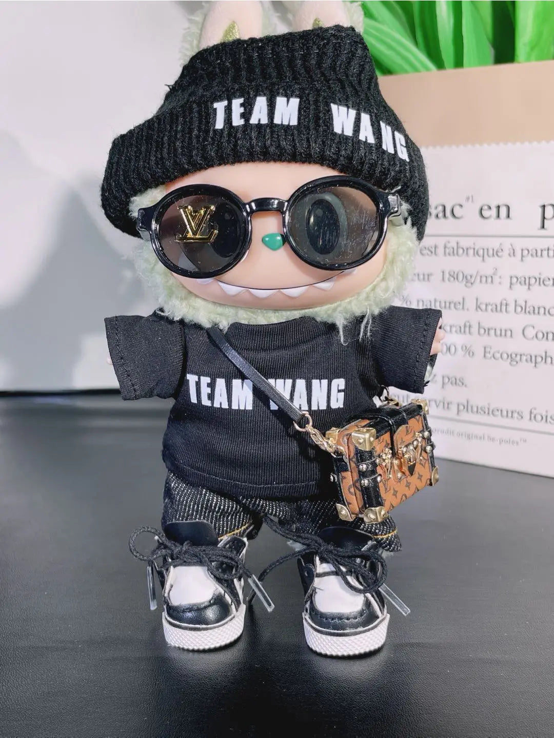 LABUBU Clothes Jackson Wang Black Outift