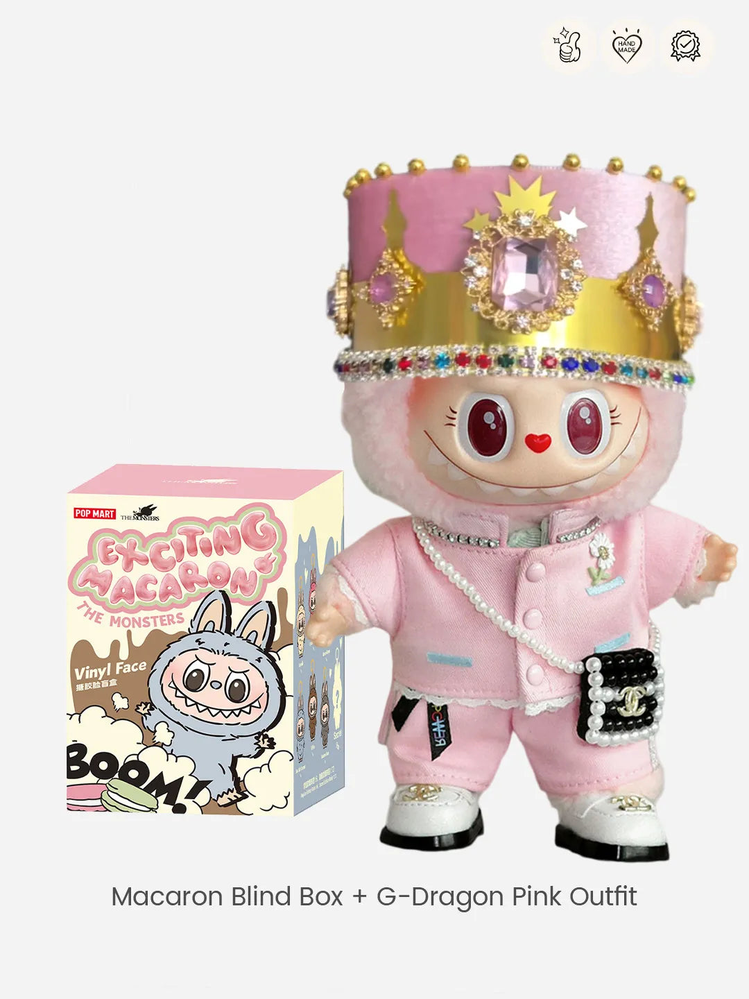 LABUBU Clothes G-Dragon Pink Outfit at MAMA