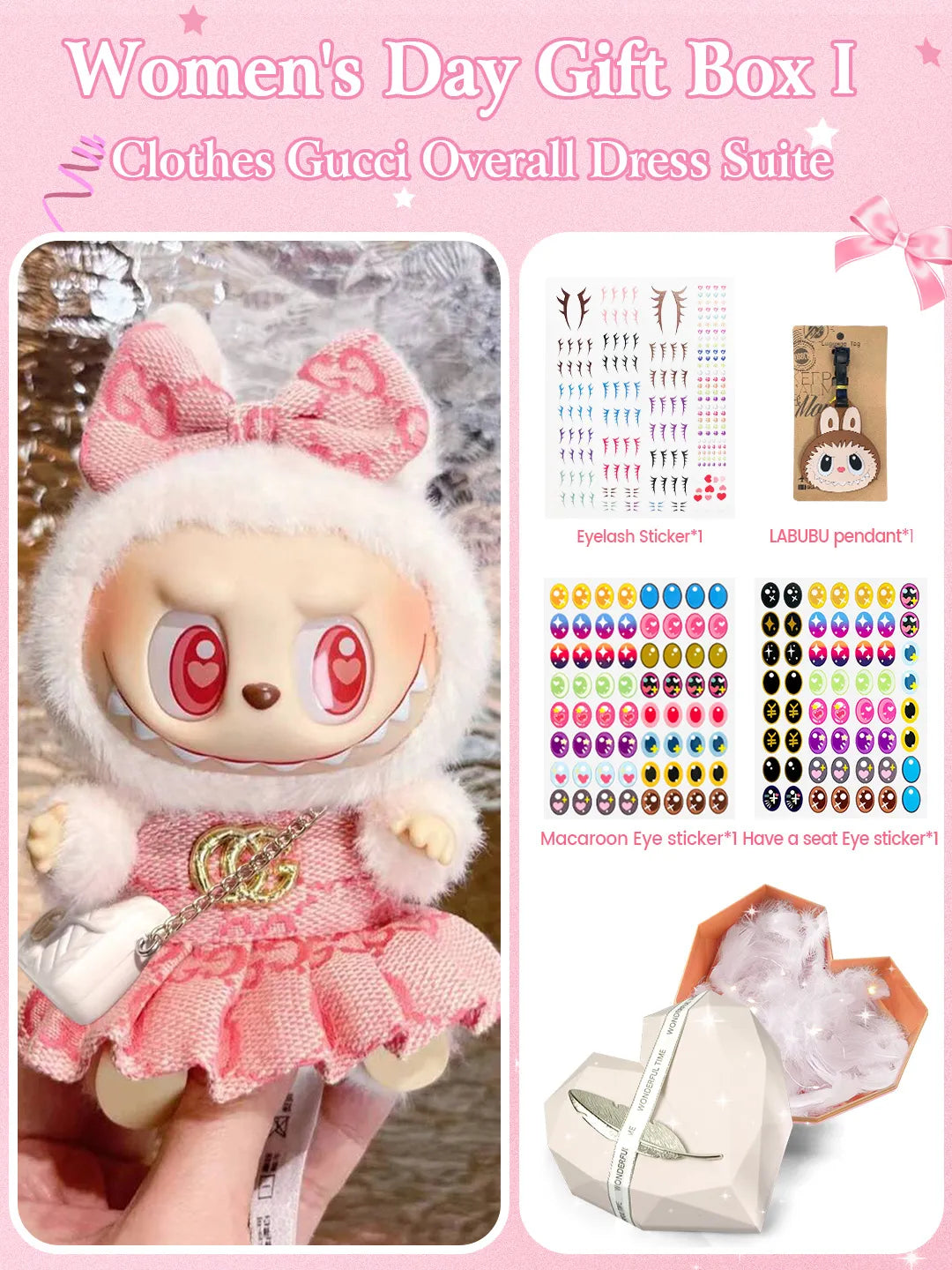 LABUBU Clothes Gucci Overall Dress Suite